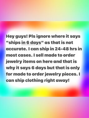 Announcement re shipping time